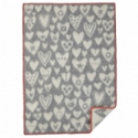 BARNFILT FRN KLIPPANS YLLEFABRIK. GREY BABY HEART